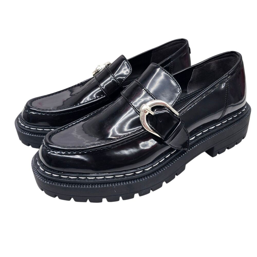 Circus NY by Sam Edelman Everly Chunky Shoes Womens 11 Black Patent Y2K Goth